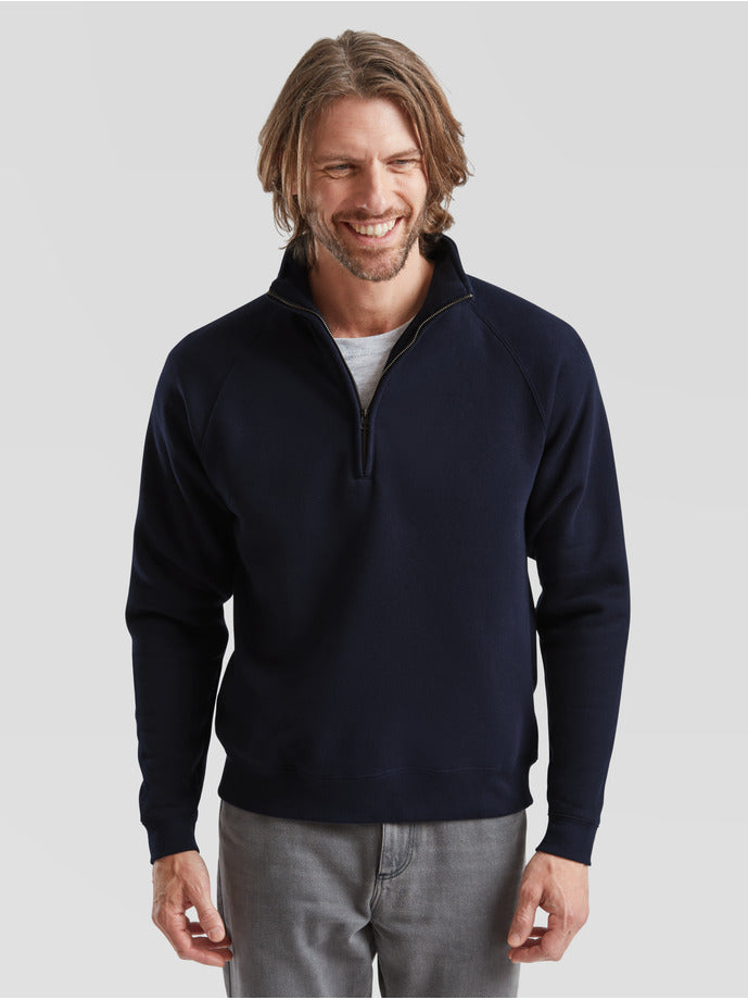 Premium Zip Neck Raglan Sweat Herren 280gsm FOL
