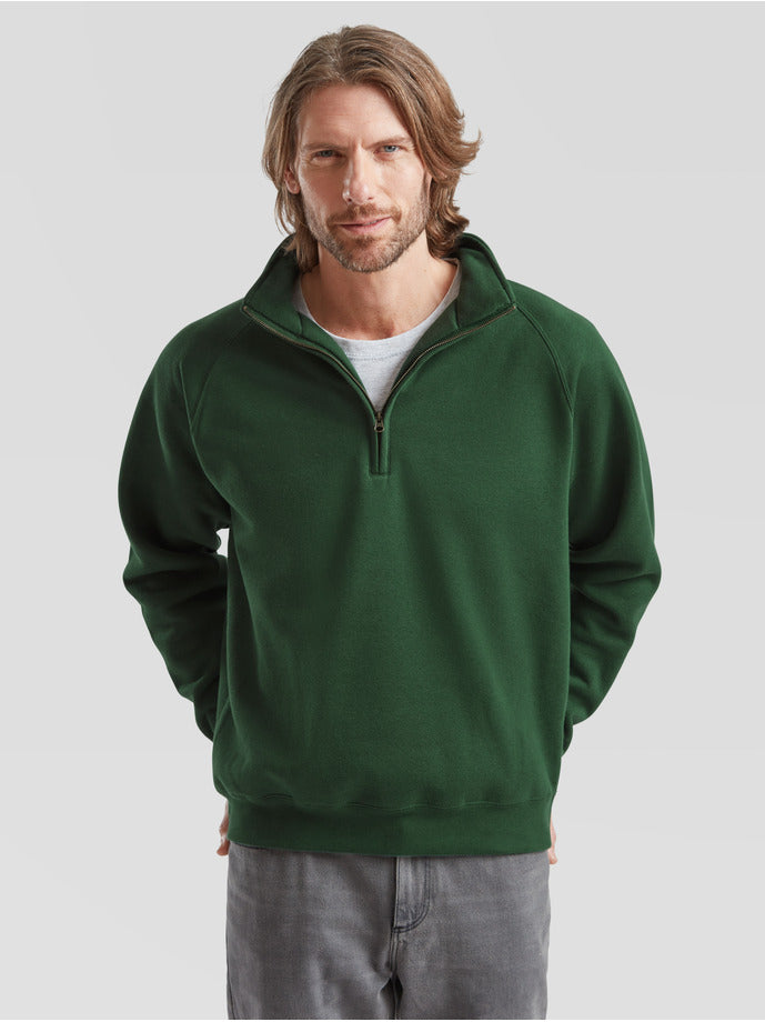 Premium Zip Neck Raglan Sweat Herren 280gsm FOL