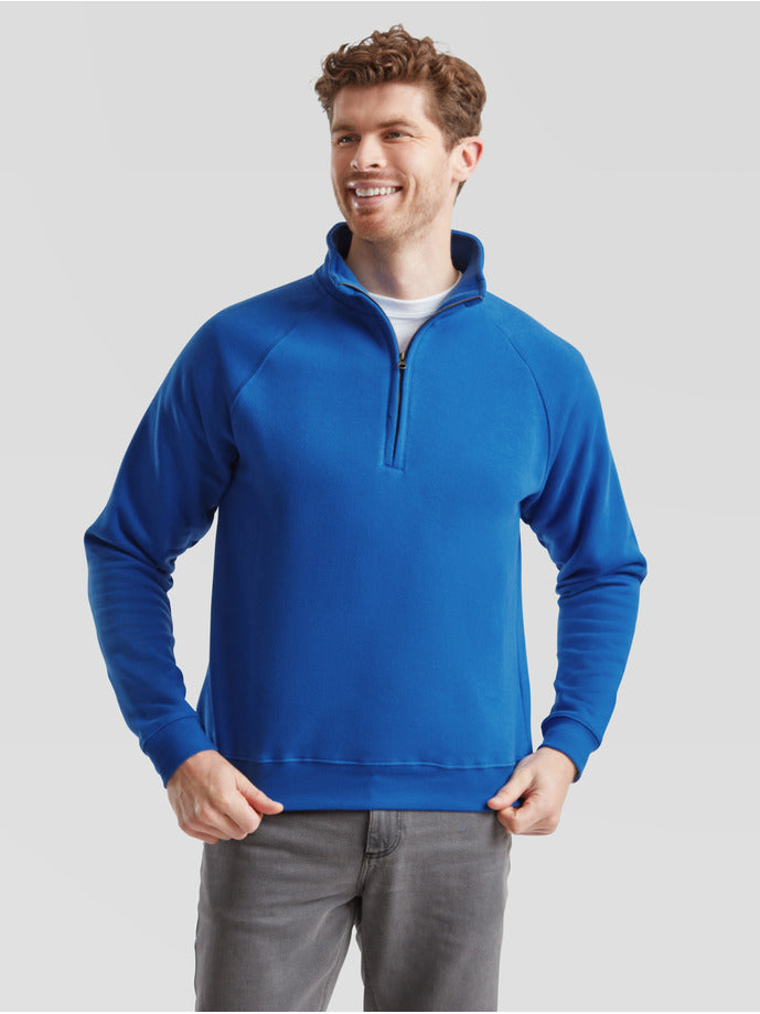 Premium Zip Neck Raglan Sweat Herren 280gsm FOL