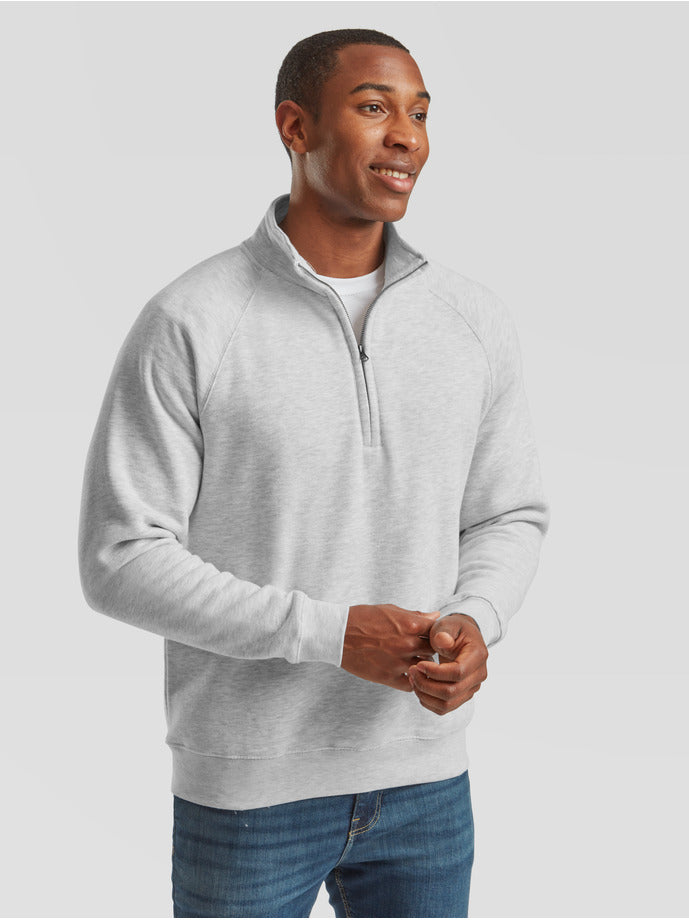 Premium Zip Neck Raglan Sweat Herren 280gsm FOL