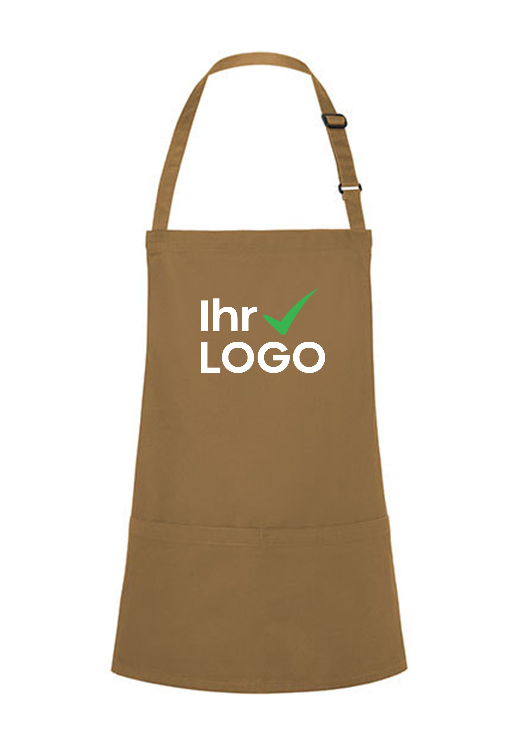 Kurze Latzschürze mit Schnalle und Tasche 215 g/m² KY