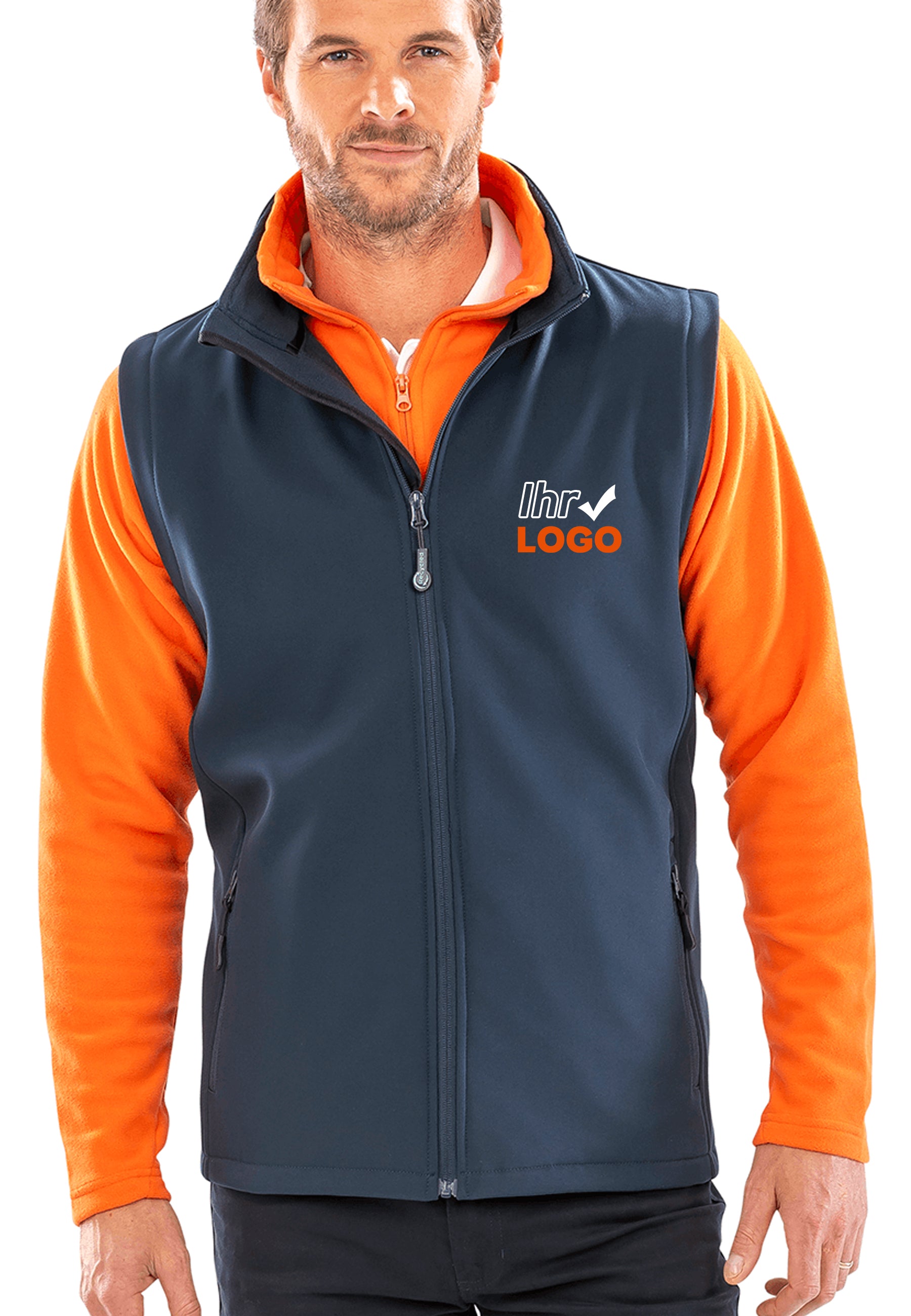 Herren Softshell Bodywarmer with Recycled Fleece Inner RES