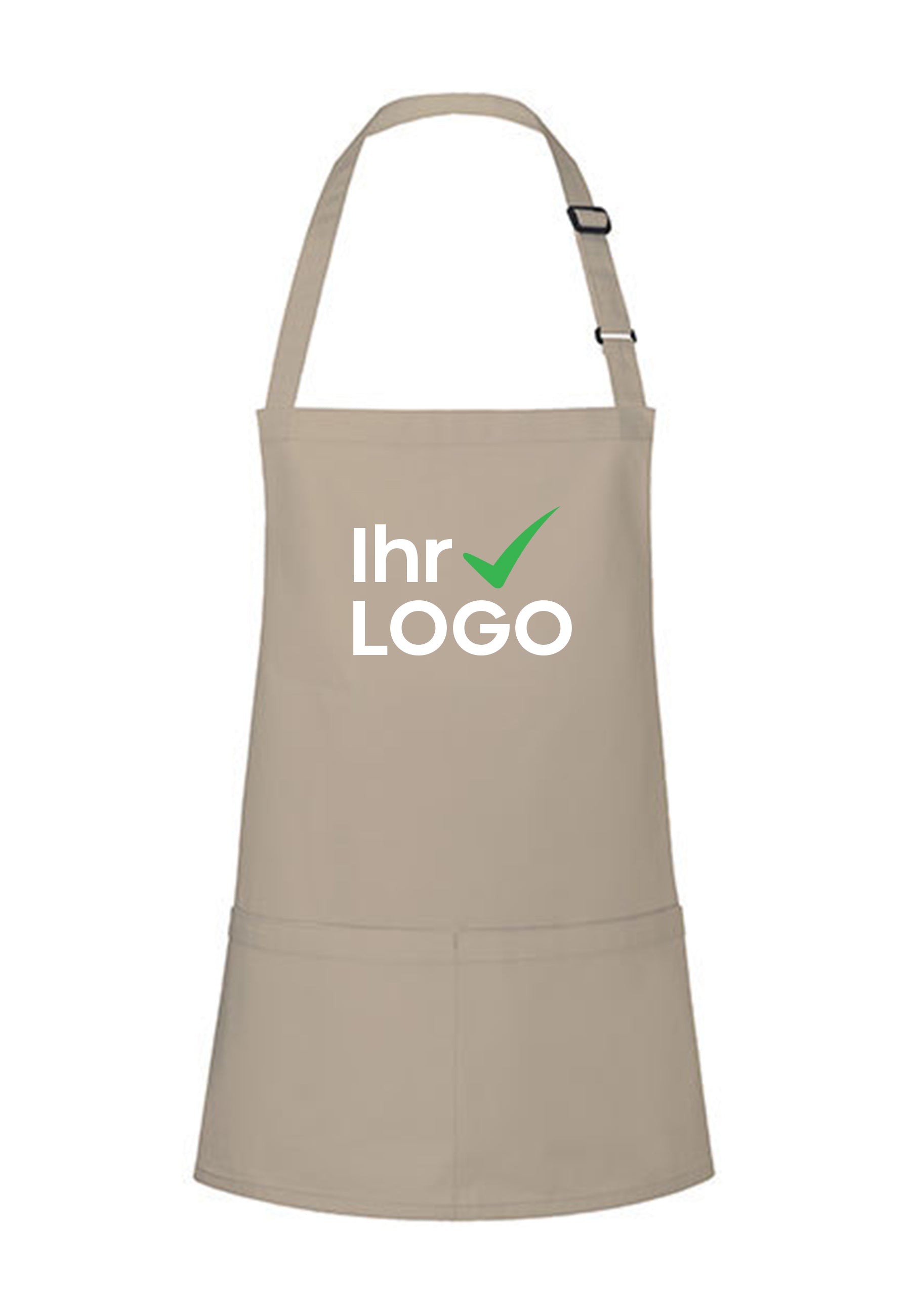 Kurze Latzschürze mit Schnalle und Tasche 215 g/m² KY