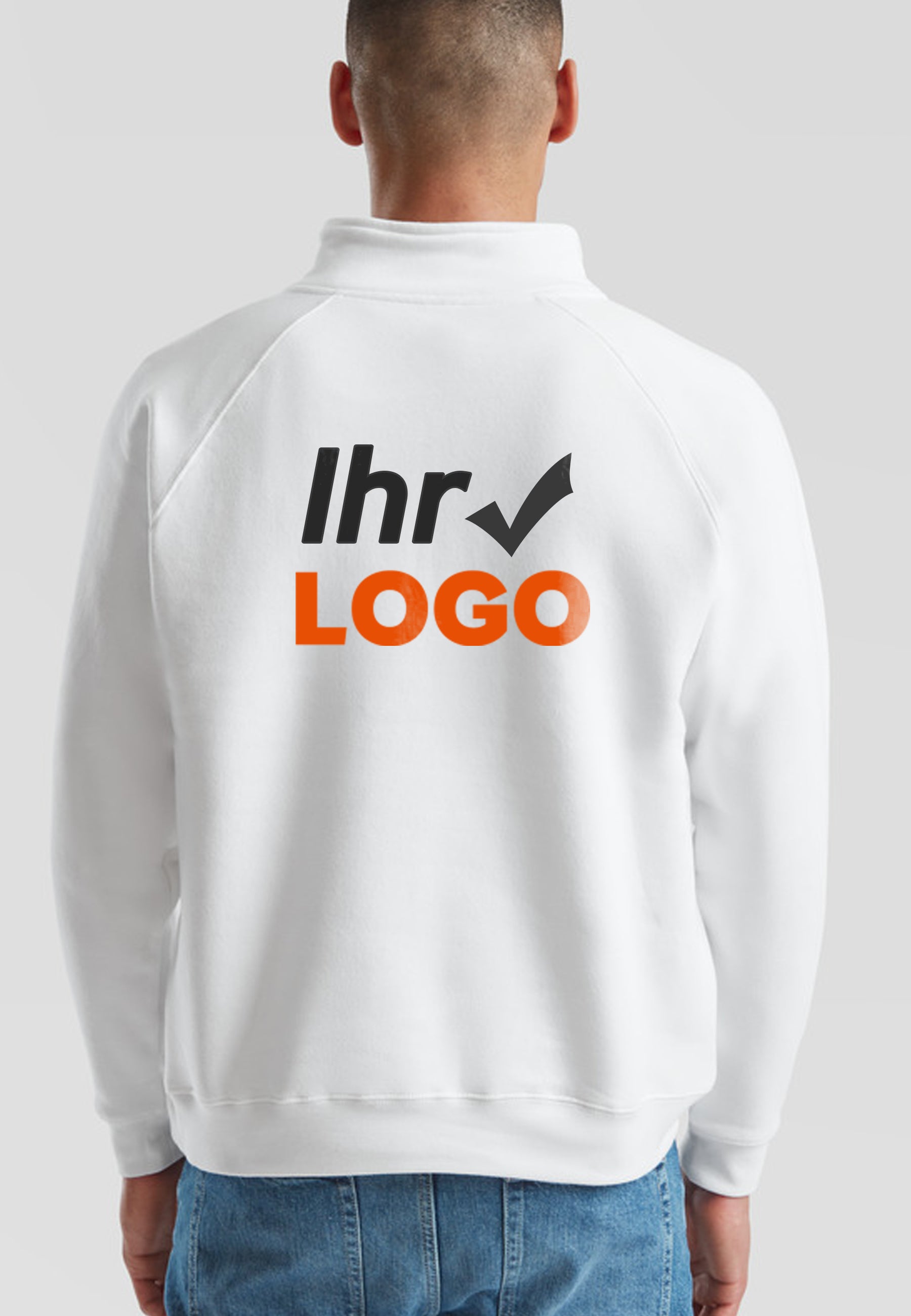 Premium Zip Neck Raglan Sweat Herren 280gsm FOL
